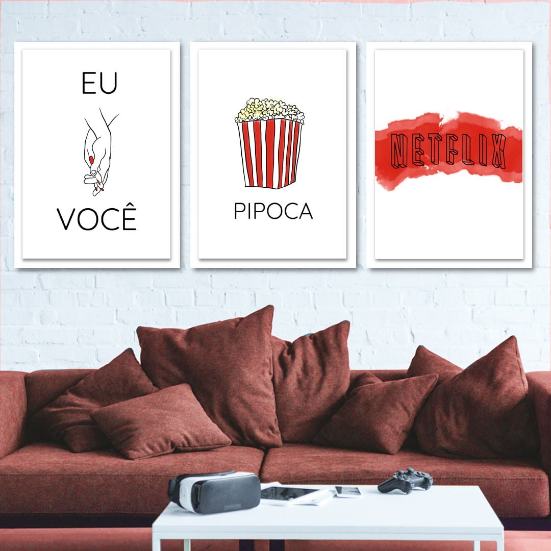 Quadro - Eu, você, Netflix & Pipoca