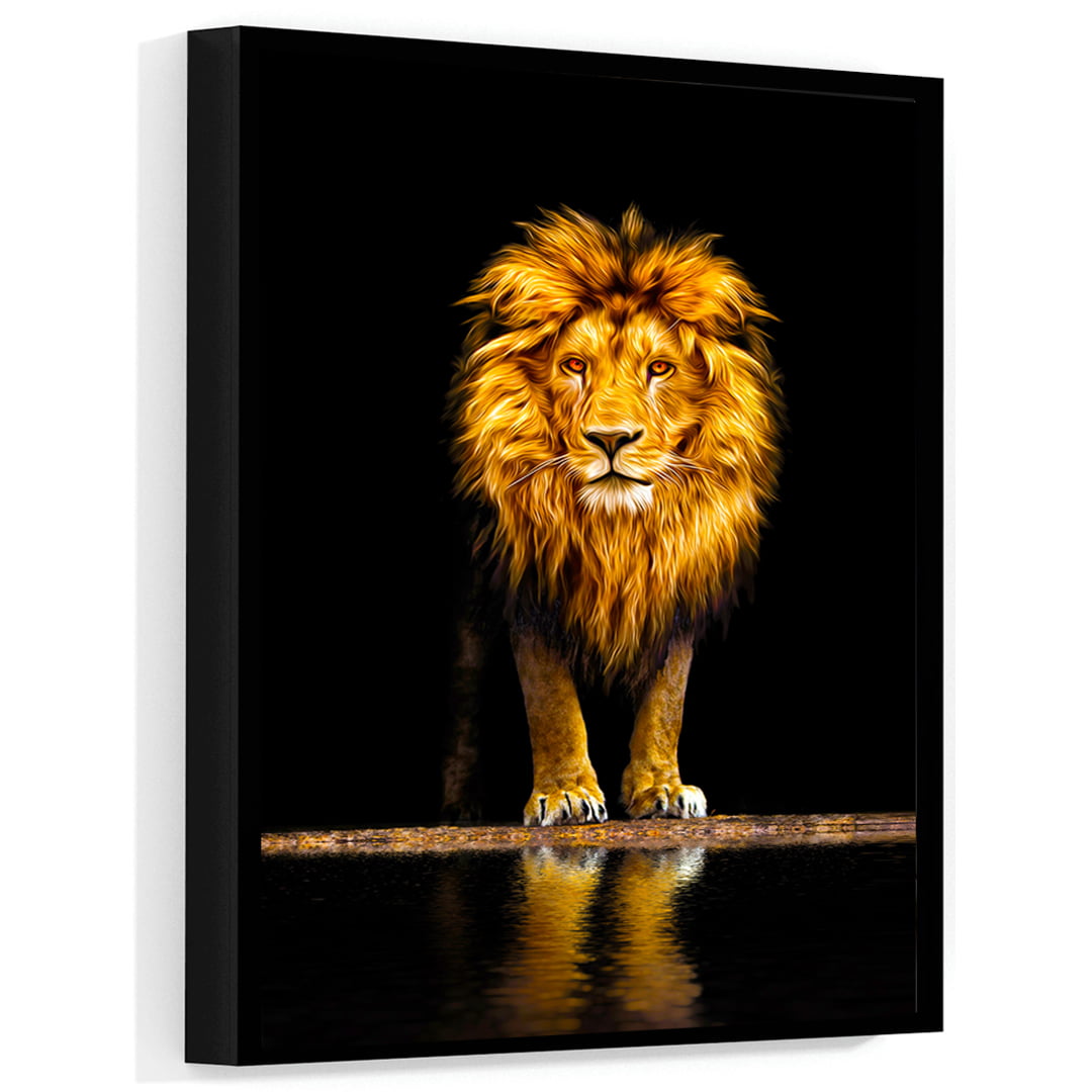 Quadro Decorativo para Sala Poder do Leão - Mundo Animal