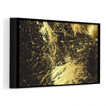 Quadro Decorativo Abstrato Nácar dourado - Linha Prime   -