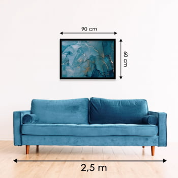 Quadro Decorativo para Sala Abstrato Azul I - Linha Prime