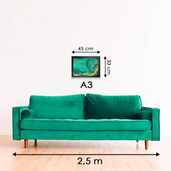 Quadro Decorativo para Sala Quartzo Verde - Linha Prime