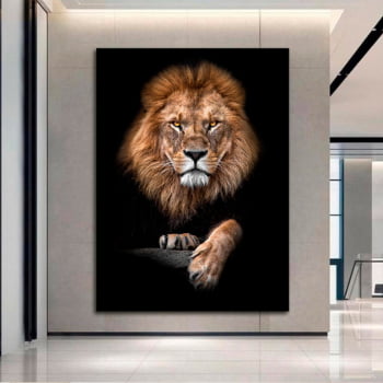Quadro Decorativo para Sala Lion King - Mundo Animal Leão