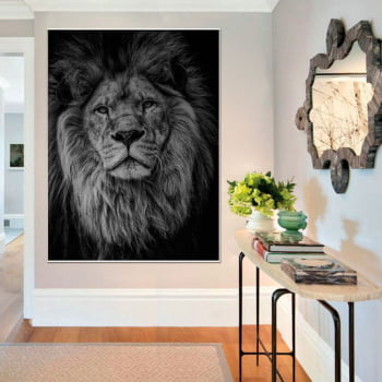 Tela Inteira Decorativa Leão III para Sala - Mundo Animal