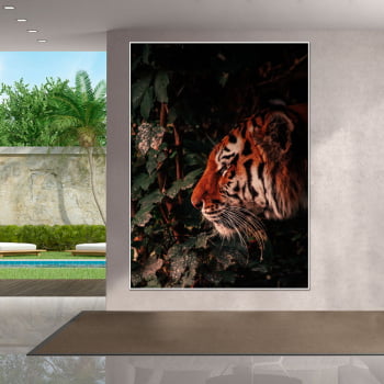 Tela Inteira Decorativa para Sala Tigre II - Mundo Animal